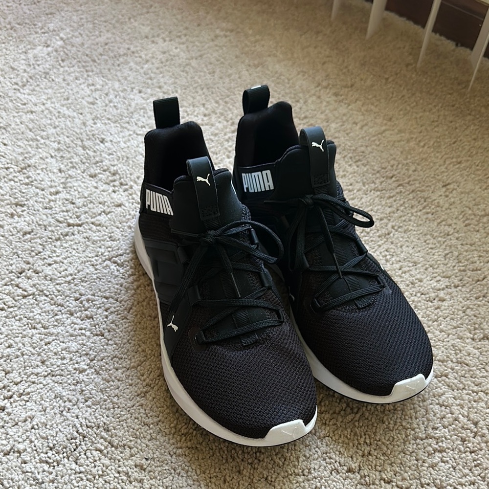 Puma Men's Black and White Athletic Shoes